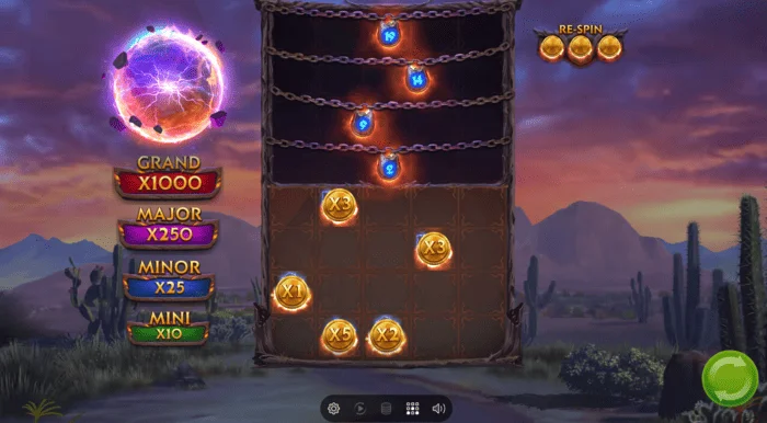 Colt Lightning Inferno bonus game screen